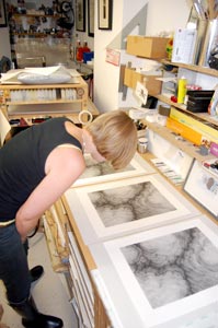 Anne Vibeke Mou, looking at proofs of image 1
