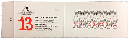 13th Birthday Prize Draw Ticket