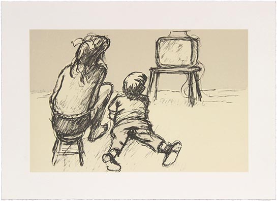 Norman Cornish - Children Watching Television